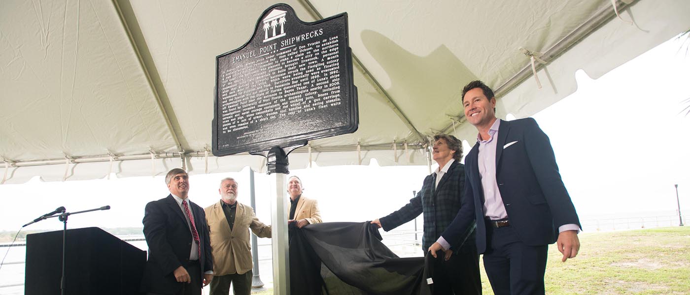 Historical marker unveiled for 16th century shipwrecks in Pensacola Bay
