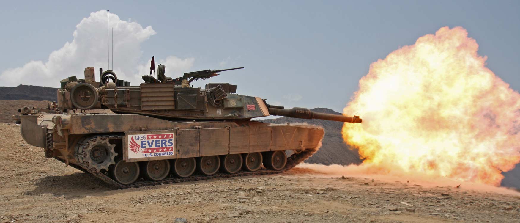Congressional candidate doubles down with tank giveaway