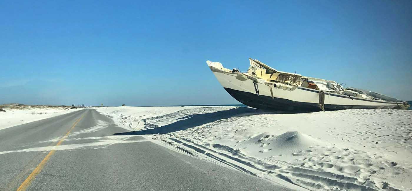 “Ghost ship” washes up at Fort Pickens