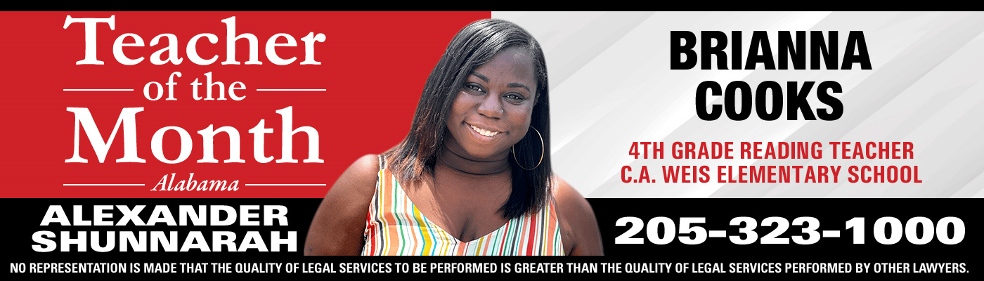 Pensacola Teacher Selected by National Law Firm As “Teacher Of The Month” Brianna Cooks Billboard