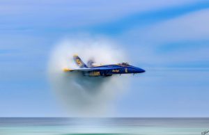 Blue Angels Fly Over Downtown Today