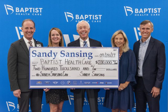 Sansy Sansing Donates to Baptist Health Care