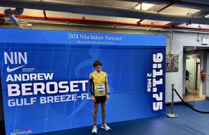 Gulf Breeze’s Beroset Wins Champion at Nike Indoor Nationals