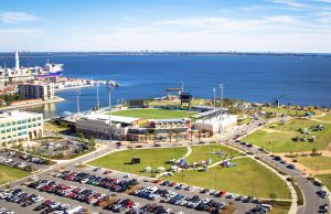 Blue Wahoos Stadium sets the stage for the start of the Double Bridge Run