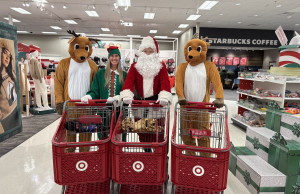 Breaking News: Santa (Stephen Clarke) Causes Traffic Jam in Target Toy Aisle