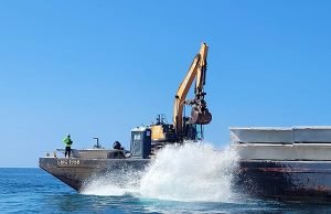 Escambia County Deployed New Artificial Reef with Pensacola Bay Fishing Bridge Materials