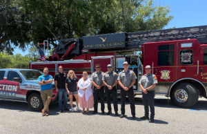 Local Roofers and Firefighters Grill Up for Teacher Appreciation Week