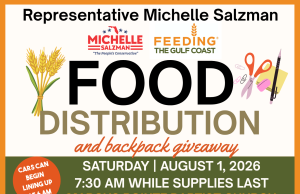 Rep Michelle Salzman Continues Her Commitment to Local Families with Food and Backpack Distribution